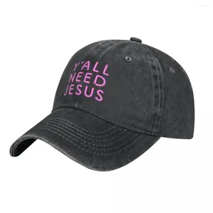 Kogelcaps, jullie hebben Jesus Baseball Cap nodig buiten gym zonnen-proof gewassen trucker hoed vrouwelijke mannelijke gemonteerde retro aangepast diy