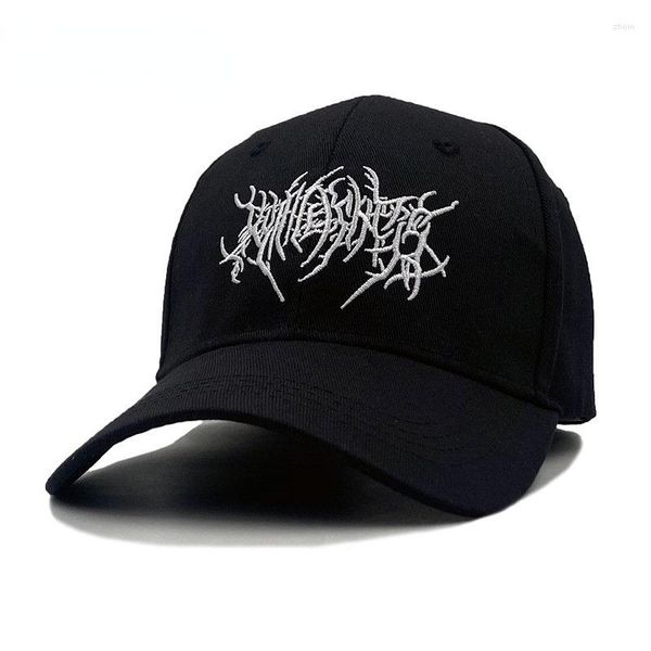 Gorras de béisbol Y2k calle gótica Punk gorra de béisbol algodón bordado de moda al aire libre negro deportes hombres mujeres Hip Hop Snapback papá sombreros