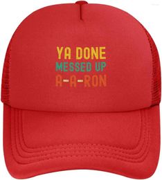 Kogelcaps die je hebt gedaan, in de war a-a-ron hoed verstelbare grappige mode volwassen mesh honkbal cap voor mannen vrouwen grw