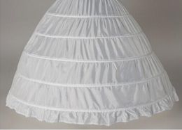 Robe de bal Grand Jupons Nouvelle Arrivée Blanc 6 cerceaux Mariée Jupon Robe Formelle Crinoline Plus Taille Accessoires De Mariage pour Wom304T