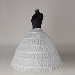 Baljurk Grote Petticoats Wit 6 Hoops Puffy Underskirt voor Quinceanera Jurk Crinoline Plus Size Bridal Wedding Accessoires