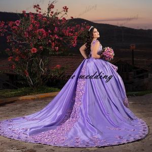 Baljurk Quinceanera Jurken Off Shoulder 3D Flowers Sweet 16 Dress Party Wear Princess Jurken XV Años Vestidos de 15 Años
