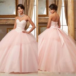 Vestidos de pelota vestidos rosas quinceanera 2019 apliques de encaje con cuentas sólo sólo 16 vestidos vestidos de 15 anos largos vestidos de fiesta301i