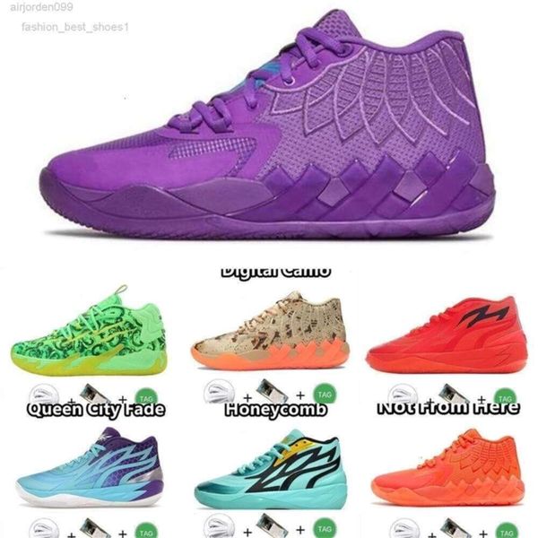 Bola Lamelos 1 BM01 02 03 Zapatos de baloncesto Rick y Morty Rock Ridge Red Queen no desde aquí lo UFO Buzz City Black Blast Trainers Sports 2024