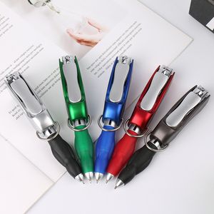 coupe-ongles stylo à bille avec logo en plastique multi-fonctions promotionnel créatif personnalisé porte-clés