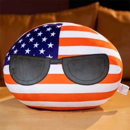 Balle en peluche animaux pays 10cm cadeaux pendentif en peluche Polandball Countryball drapeau balles poupée jouets enfants noël pour pays Kblrr