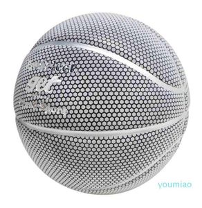 Ball Reflective Basketball Men Gift Outdoor Taille 7 Honeycomb Silver PU jouant au jeu Basketbal Baloncesto1888627