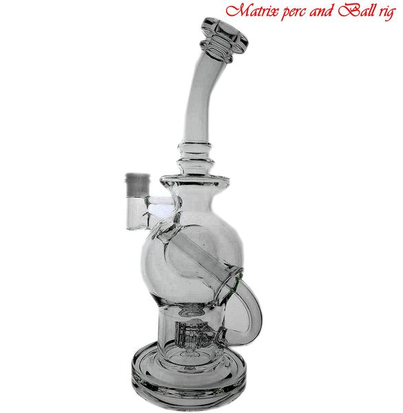 Balle plate-forme de l'huile de forage de conduites d'eau de fumer oeuf fabuleux bangs en verre gréements verre bong matrice perc fumer la pipe 14.4mm prix de joint pas cher en verre épais