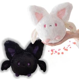 Ball Shape Bat Plush Toy Dark Evil Demon Bat Pluxie Farged Pink White Angel Fairy Doll Toys for Kids Birthday Christmas Gift 240507