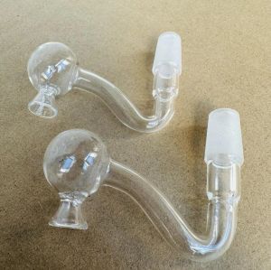 Tuyaux de brûleur à huile en verre Pyrex transparent en forme de boule, 10mm 14mm 18mm, cuillère transparente mâle femelle, tuyau à main, accessoires pour fumer ZZ