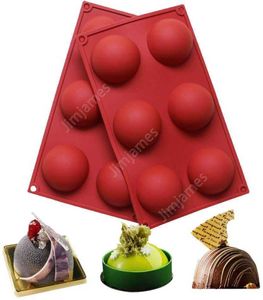 Molde de silicona de esfera de bola para repostería, Chocolate, dulces, Fondant, utensilios para hornear, molde de postre de forma redonda, decoración DIY DAJ408