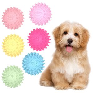 Balle tpr traiter les jouets à mâcher des chiens drôles jouet interactif drôle pour les petits grands chiens Nettoyage de dents en jouant