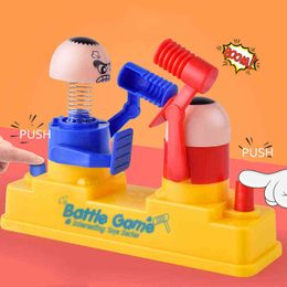 Balleenshiny Mini juguetes para niños Muñeca Doble Batalla Padre-niño Martillo interactivo Juego de ocultación Bebé Educación temprana Aleatorio G220223