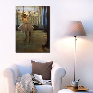 Bailarina Lienzo Arte Bailarina Posando Edgar Degas Pintura Pintada A Mano Al Óleo Hogar Oficina Decoración de Pared Moderna