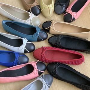 Chaussures plates de ballet Designer Bow Sandal Véritable Cuir Ouvert sur Formel Chunky Talon Slingbacks Sandales Casual Mocassins Party Taille 35-42 avec boîte NO489