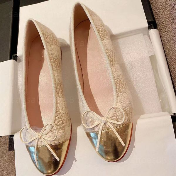 Ballet Flats Designer Ballerina Flats Pump Pumps de ballet en cuir monte