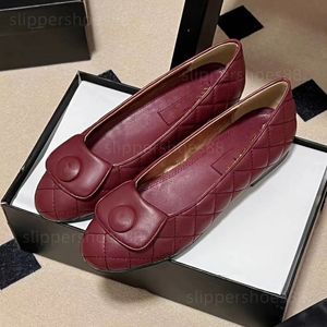 ballet flats designer schoen gewatteerd leer ballerina flats hakken ballerine platte pumps slingback pomp ronde neus zwart beigewitte loafers geklede damesschoenen