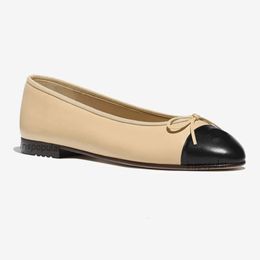 Ballet Flats Designer Schoenen Dames Ballerina Leer Luxe C Loafers Laag uitgesneden ballerinekleding Schoenen Parijs Zwart Beige Naakt Lente Zomer Herfst Maat EUR 34-42