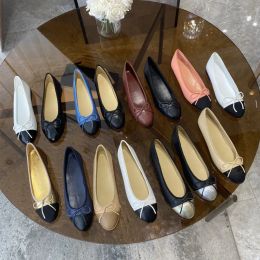 Ballerines en cuir véritable chaussures de créateur décontractées créateurs de fête de mariage mocassins de luxe pour femmes