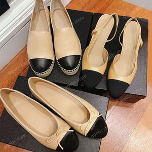 Ballet flats slingbacks sandaal hoge hakken visser schoenen Espadilles ballet schoenen vrouw feestkleding schoenen dikke hakken brief boog ballerina designer schoenen