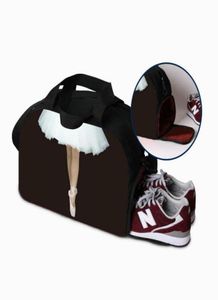 Sac de voyage léger du ballet pour femmes Sac de majuscule personnalisé grand sac de gym d'épaule avec poche de chaussure pour adolescentes voyage Carr371273