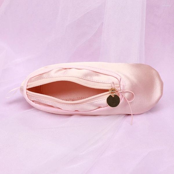 Sac de maquillage personnalisé de chaussures de ballet Organisateur cosmétique rose Créatif pour les danseurs et les amoureux