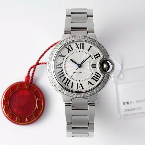 Ballon W4BB0016 AAAAA 5A qualité 1: 1 Superclone montres 33mm femmes verre saphir avec boîte-cadeau automatique mécanique japon Nh35 mouvement Jason007 montre