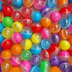 Ballon 100 Pcs/Lot 32 MM En Plastique Vide Jouet Distributeurs Capsules Moitié Clair Demi Couleur Rond Surprise Ball 1-1/4 