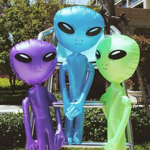 Ballon 170cm Giant Alien Model Groen Paars Blauw Grijs Roze ET Kinderen Volwassen Opblaasbaar Speelgoed Halloween Cosplay Brithday Party Supply Opblazen 230621