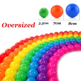 Ballon 50/100 Stuks Oversized Milieuvriendelijk Kleurrijk Zacht Plastic Water Zwembad Ocean Wave Ball Baby Grappig Speelgoed Outdoor Fun Sport 5.5/7/8 cm 230613