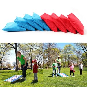 Ballon 8 Stuks Cornhole Zitzakken Set Met Maïs Gevulde Doek Trainingsapparatuur Voor Buiten Gat Gooien Game Games 230704