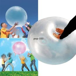 Globo soplado transparente, Bola de burbuja, inflable, creativo, juguete ligero grande para niños