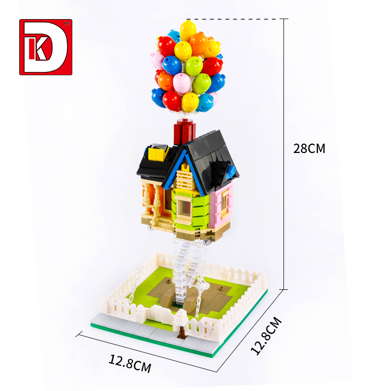 Balloon House Building Bricks Toys Kit Creative Build Blocks Set 635st Toy for Christmas and Birthday Presents Tensegrity Sculptures Building