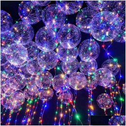 Globo LED Bobo Luz nocturna transparente Globos Fiesta de Navidad Luces Eter Decoraciones Aaa226 Entrega de gotas Juguetes Regalos Novedad Gag DH8LJ