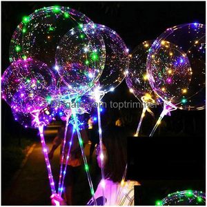 Ballon Led Bobo Met 31,5 Inch Stick String Light Kerstmis Halloween Verjaardagsfeestje Decor Drop Levering Speelgoed Geschenken Nieuwigheid Gag Dhg5U