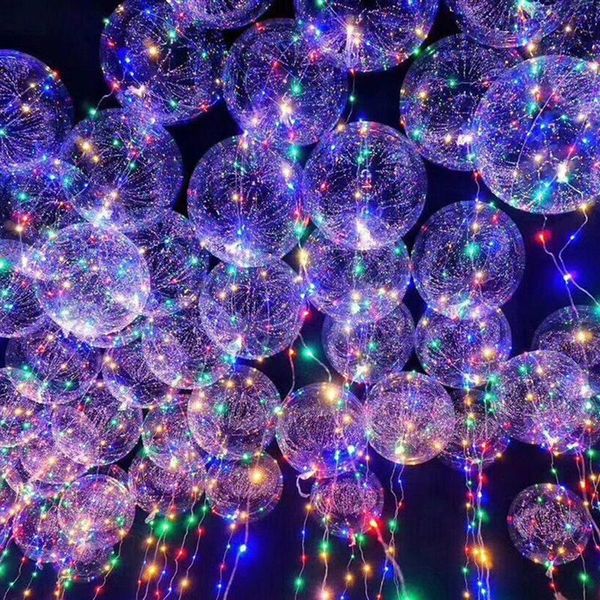 Globo de luz colorida BOBO Ball, cadena de luces LED transparente para Navidad, Halloween, boda, fiesta, decoración del hogar