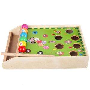 Mini mesa de billar con globo, juego superior de madera con varilla, juguetes de mesa fáciles de llevar para niños, niñas, destreza manual 230630