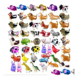 Ballon Pet Feuille D'aluminium Marche Film Fête D'anniversaire Décoration Animal Cadeau De Noël Enfants Drop Delivery Jouets Cadeaux Nouveauté Gag Dh9J7