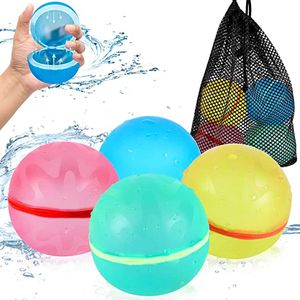 Balloon Reusable Water Bomb Splash Balls Balloons Absorbent Ball Pool Beach Play Toy Party Favors Kids Fight Games 230607