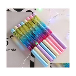 Stylos à bille 0.5Mm Fairy Stick Creative Rainbow Glitter Pen École Papeterie Étudiant Cadeau D'anniversaire Drop Delivery Office Homefavor Dhj3L