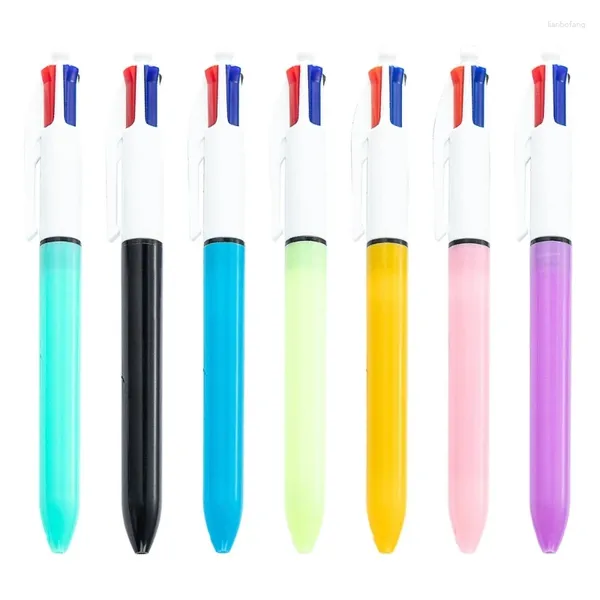 Ballpoint stylos 1,0 mm navette 4-en-1 outil d'écriture multicolore rétractable pour l'enseignant des élèves