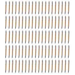 Stylos à bille 100 Pcs/Lot stylo à bille en bambou stylet stylo de Contact fournitures scolaires de bureau stylos fournitures d'écriture cadeaux 230721