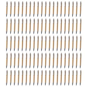 Stylos à bille 100 Pcs/Lot stylo à bille en bambou stylet stylo de Contact fournitures scolaires de bureau stylos fournitures d'écriture cadeaux 230609