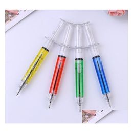 Ballpoint PENS 1000PCS Creatieve spuitnaald Ball Pen Trick of Childrens Toys for Students SN1677 Drop Delivery Office School Busi Dhm1H