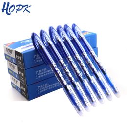 Stylos à bille 12 pièces/boîte ensemble de stylos effaçables de luxe 0.5mm stylo à bille à encre noire bleue pour fournitures scolaires étudiant écriture examen papeterie stylos 230721