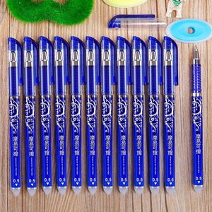 Stylos à bille 12 pièces/boîte ensemble de stylos effaçables de luxe 0.5mm encre noire bleue pour fournitures scolaires étudiant écriture examen papeterie