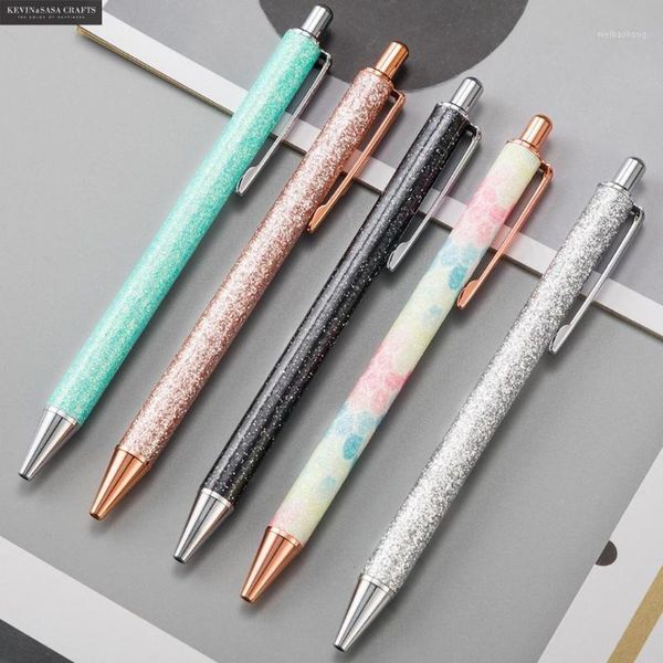 Stylos à bille 1PC Rainbow Glitter Gel Pen Papeterie Qualité Encre Fournisseurs de bureau et fournitures scolaires Outils1