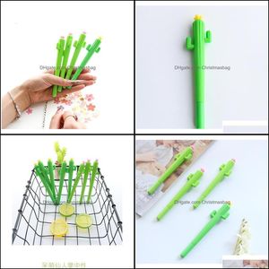 Ballpoint Pens 1 stcs Leuke creatieve kawaii cactus gel pen Succent planten briefpapier kinderen cadeau sc jlltud yummyshop drop levering office dhxsk