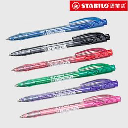 Stylos à bille 1 pièces stylo dans l'étudiant de bureau de 0.38mm avec une presse ronde aqueuse lisse 6 couleurs au choix