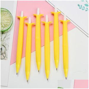 Bolígrafos 36 Unids / lote 0.5 / 0.7Mm Banana Cactus Lápiz Mecánico Cute Carrot Matic Ding Pen Material de Escritura Escolar Papelería Gi Dhswj